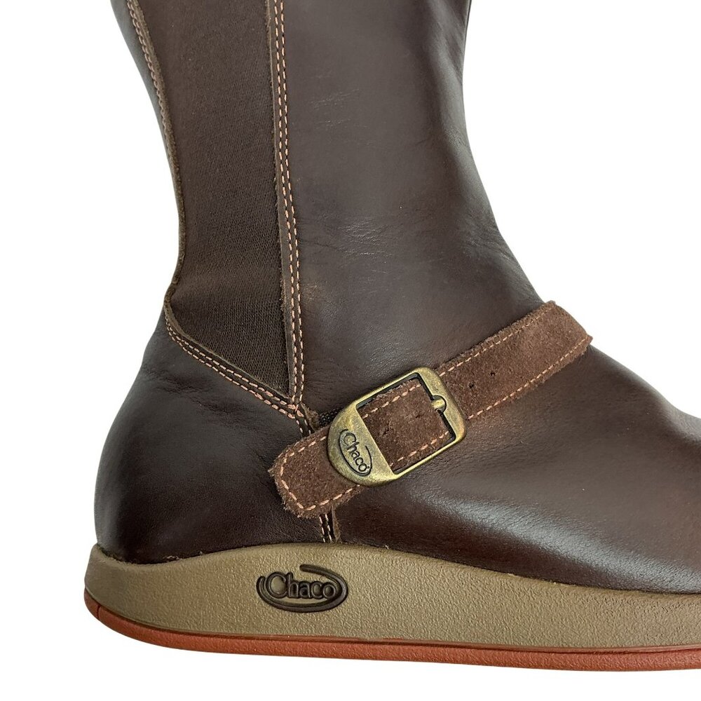 Chaco Mara Waterproof Mid-Calf Leather Riding Boots Womens Brown 8/9 - Picture 6 of 14